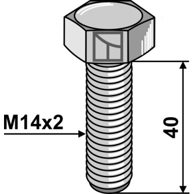 Šešiakampis varžtas - M14