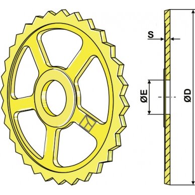 301012 Traiškytuvo žiedas Vaderstad - Ø480mm 301012 Traiškytuvo žiedas Vaderstad - Ø480mm