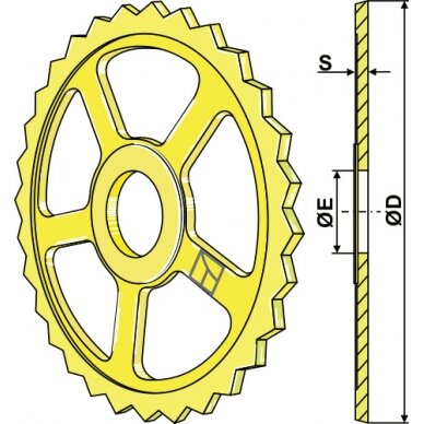 101081 Traiškytuvo žiedas Vaderstad - Ø560mm 101081 Traiškytuvo žiedas Vaderstad - Ø560mm