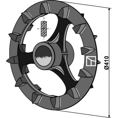 M11136 Farmet volo žiedas Crosskill - Ø410mm M11136 Farmet volo žiedas Crosskill - Ø410mm