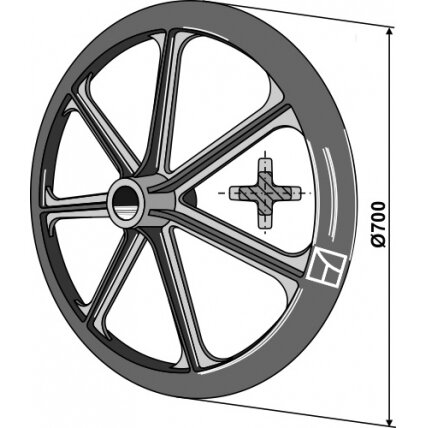Vyniotuvo žiedas - 150 x Ø700mm Vyniotuvo žiedas - 150 x Ø700mm