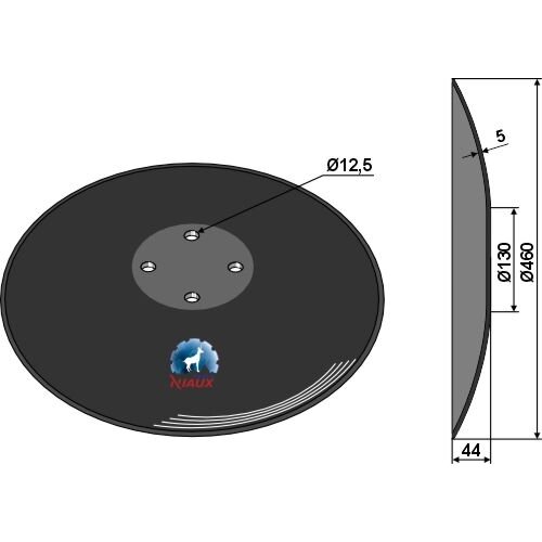 Diskas with flat neck - Ø460x5 1