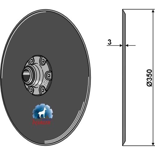 K3640810 Diskas sėjamajai Kuhn Ø350x3 1