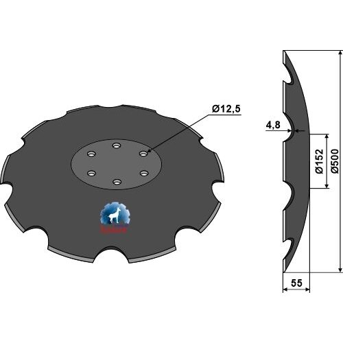 Dantytas diskas - Ø500x4,8 Dantytas diskas - Ø500x4,8