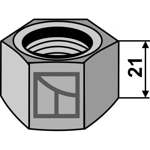 Veržlė M 27 x 3 for square shaft 1