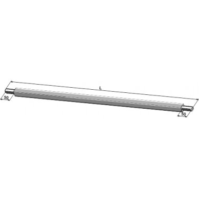 Kvadratinio profilio velenas 720 - M27x2 Kvadratinio profilio velenas 720 - M27x2