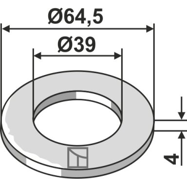Poveržlė Ø64,5x4xØ39