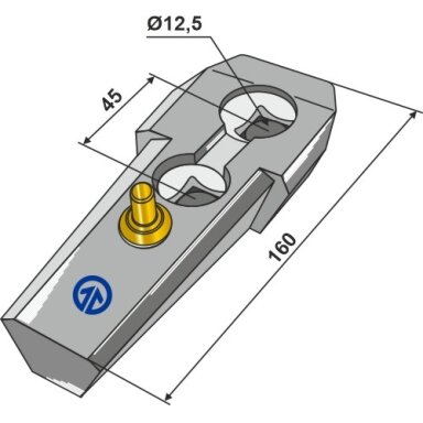 Bourgault adapterio komplektas. 160 mm, 410 Series