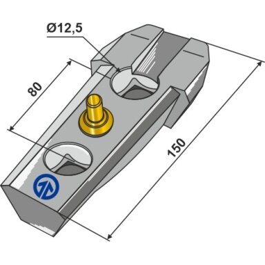 Bourgault adapterio komplektas, 150 mm, 410 Series