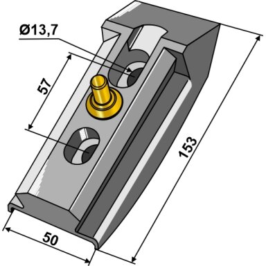 Bourgault adapterio komplektas, 153x50 mm, 410 Series