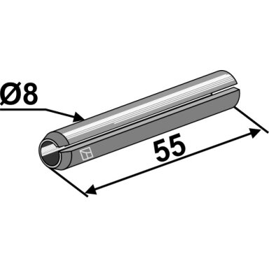 Suspaudimo kaištis - Ø8x55