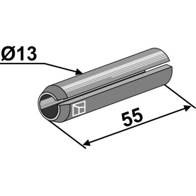 Suspaudimo kaištis - Ø13x55