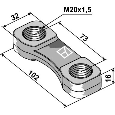Lemken Dviguba veržlė 4598602 - M20x1,5