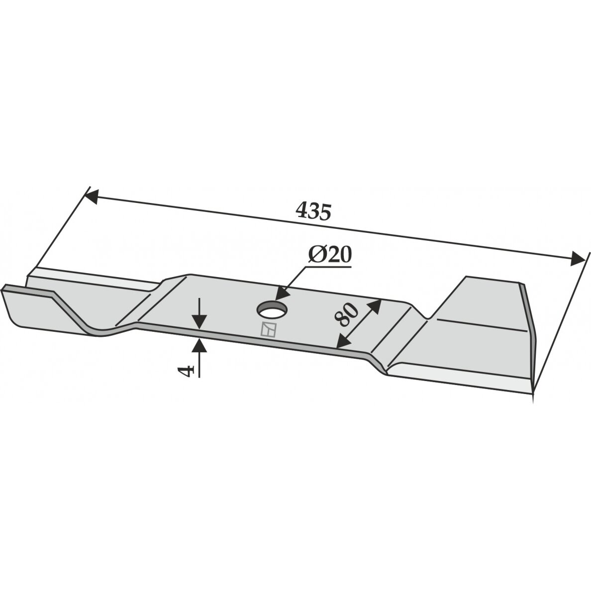 Žoliapjovės peilis 435mm Žoliapjovės peilis 435mm