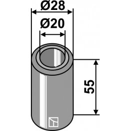 Įvorė 55xØ20xØ28
