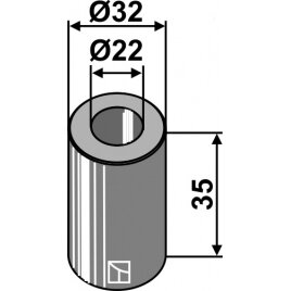 Įvorė 35xØ22xØ32 1
