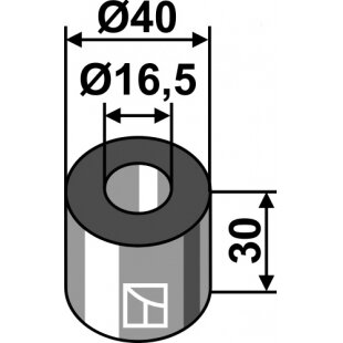 Įvorė 30x Ø16,5xØ40 Įvorė 30x Ø16,5xØ40
