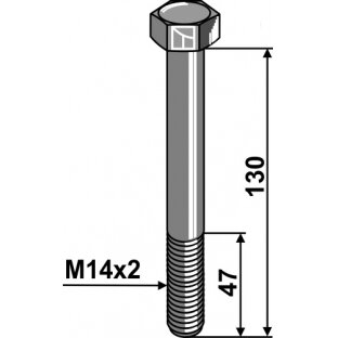 Varžtas M14x130 - 10.9 Varžtas M14x130 - 10.9
