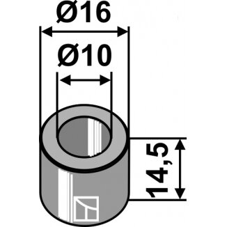 Įvorė 14,5xØ10xØ16