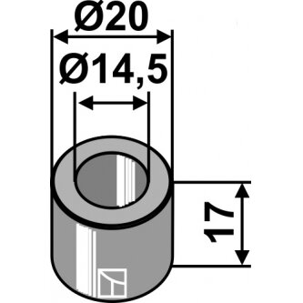 Įvorė 17xØ14,5xØ20 1