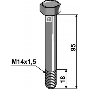 Varžtas - M14x1,5 - 10.9 Varžtas - M14x1,5 - 10.9