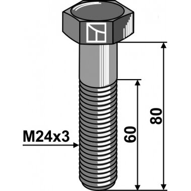 Varžtas - M24x3 - 10.9