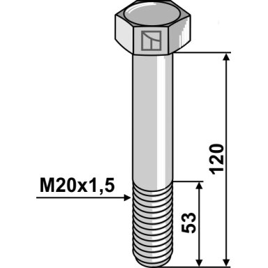 Varžtas M20x1,5