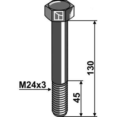 Varžtas M24x3x130 - 10.9