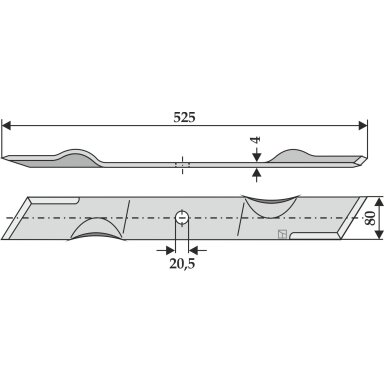 Žoliapjovės peilis 525mm