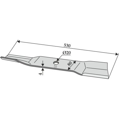 Žoliapjovės peilis 530mm