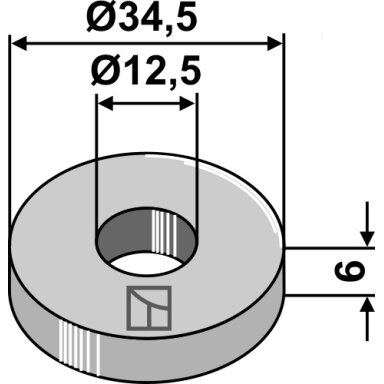Poveržlė Ø34,5x6xØ12,5