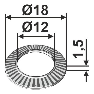 Poveržlė Ø18x1,5xØ12