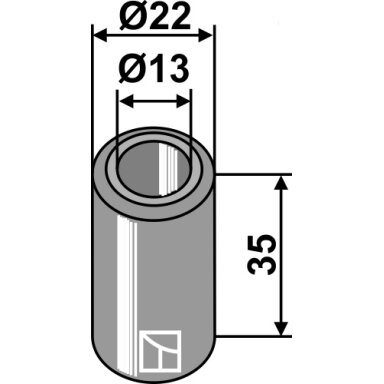 Įvorė 35xØ13xØ22