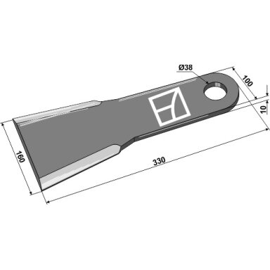 Žoliapjovės peilis 330mm