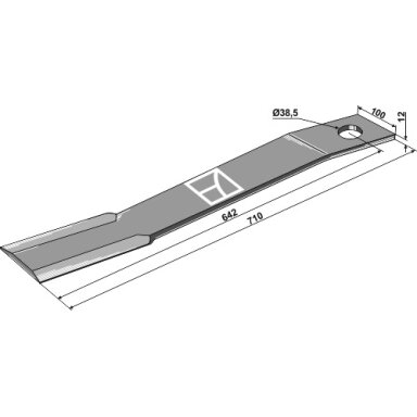 Žoliapjovės peilis 710mm