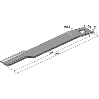 Žoliapjovės peilis 710mm, dešinė