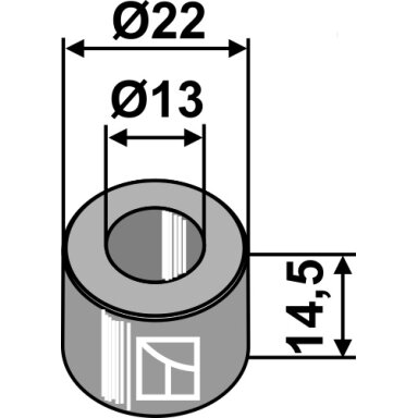 Įvorė 14,5xØ13xØ22