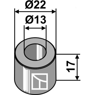 Įvorė 17xØ13xØ22