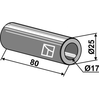 Įvorė 80xØ17xØ25