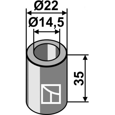 Įvorė 35xØ14,5xØ22