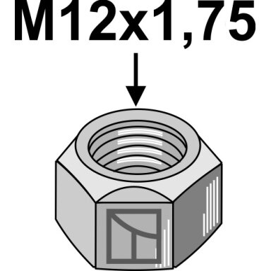Savaime užsifiksuojanti veržlė - M12 - 10.9