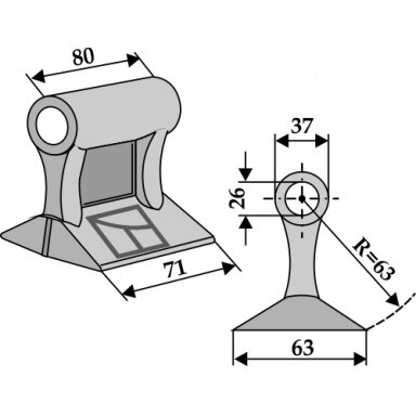 0395801 Mulčerio plaktukas Bomford