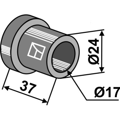 Vidinė įvorė 37xØ17xØ24
