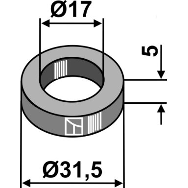 Poveržlė Ø31,5x5xØ17