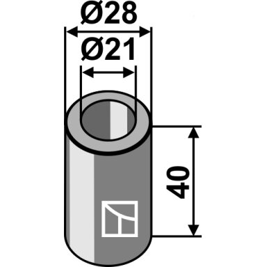 Įvorė 40xØ21xØ28