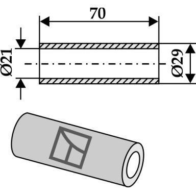 Įvorė 70xØ21xØ29
