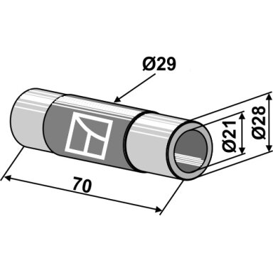 Įvorė 70xØ21xØ28