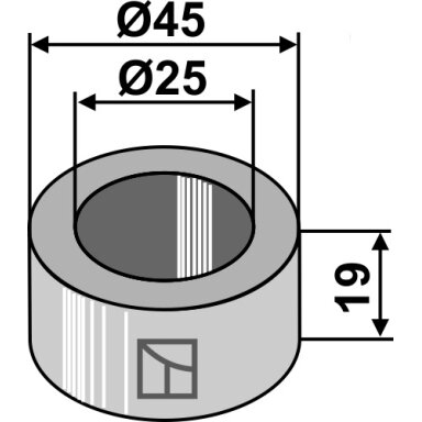 Įvorė 19xØ25xØ45