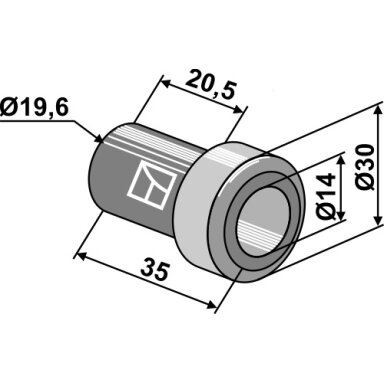 Įvorė 35xØ14xØ30