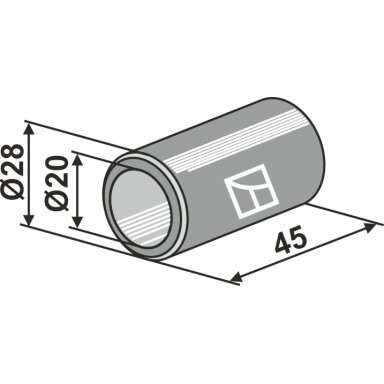 Įvorė 45xØ20xØ28